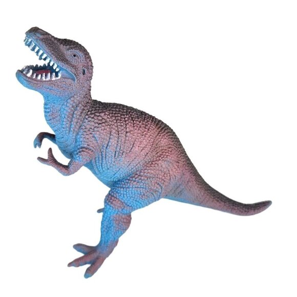 Tyrannosaurus Rex Dinosaur Figure Made in China 5 1/2" tall Blue & Purple Dinosa - Picture 2 of 7